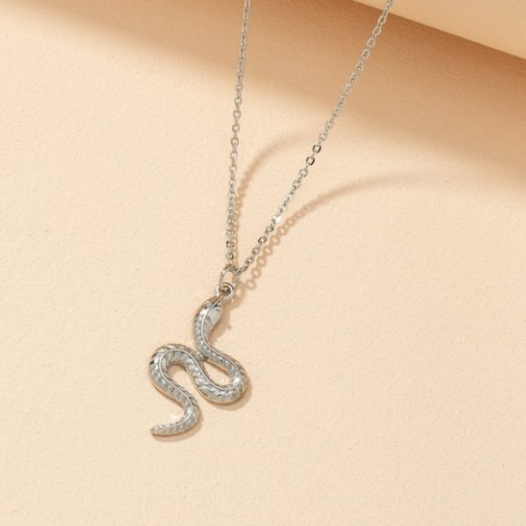 Jewelry - 5 for $25 Silver Color Chain Snake Charm Necklace